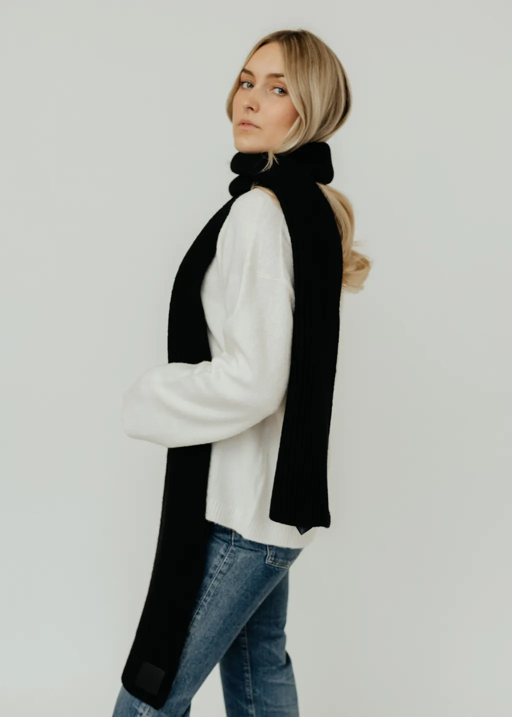 Anine Bing Hannah Scarf in Black