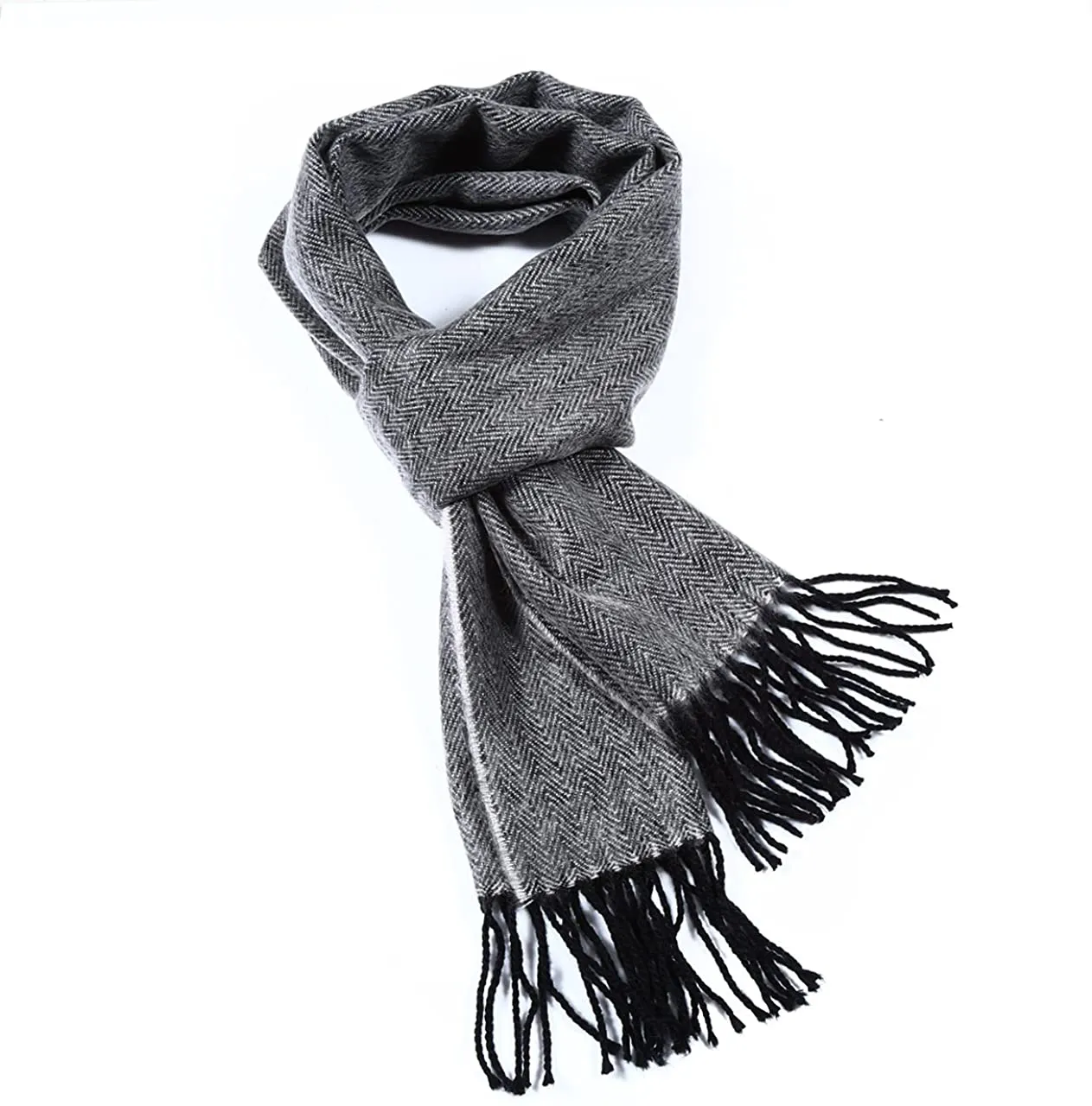 A.WAVE Softer than Cashmere Wool Touch Tassel Ends Plaid Check Solid Scarf