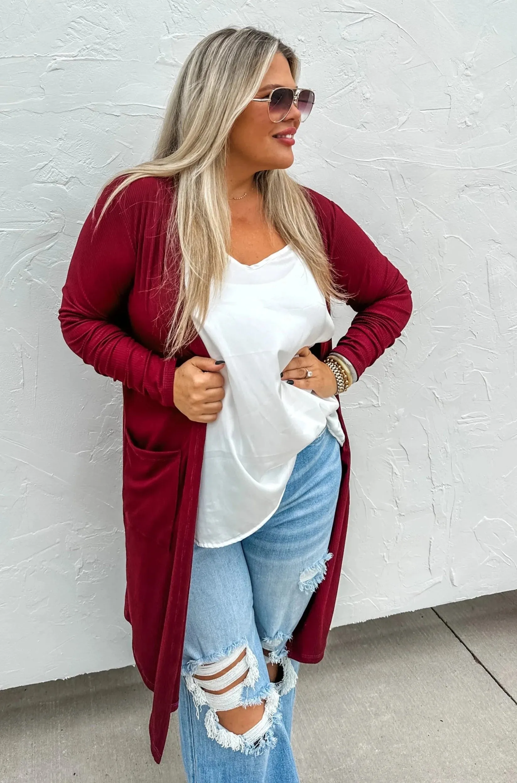 Blakeley Sierra Cardigan - Burgundy/Wine