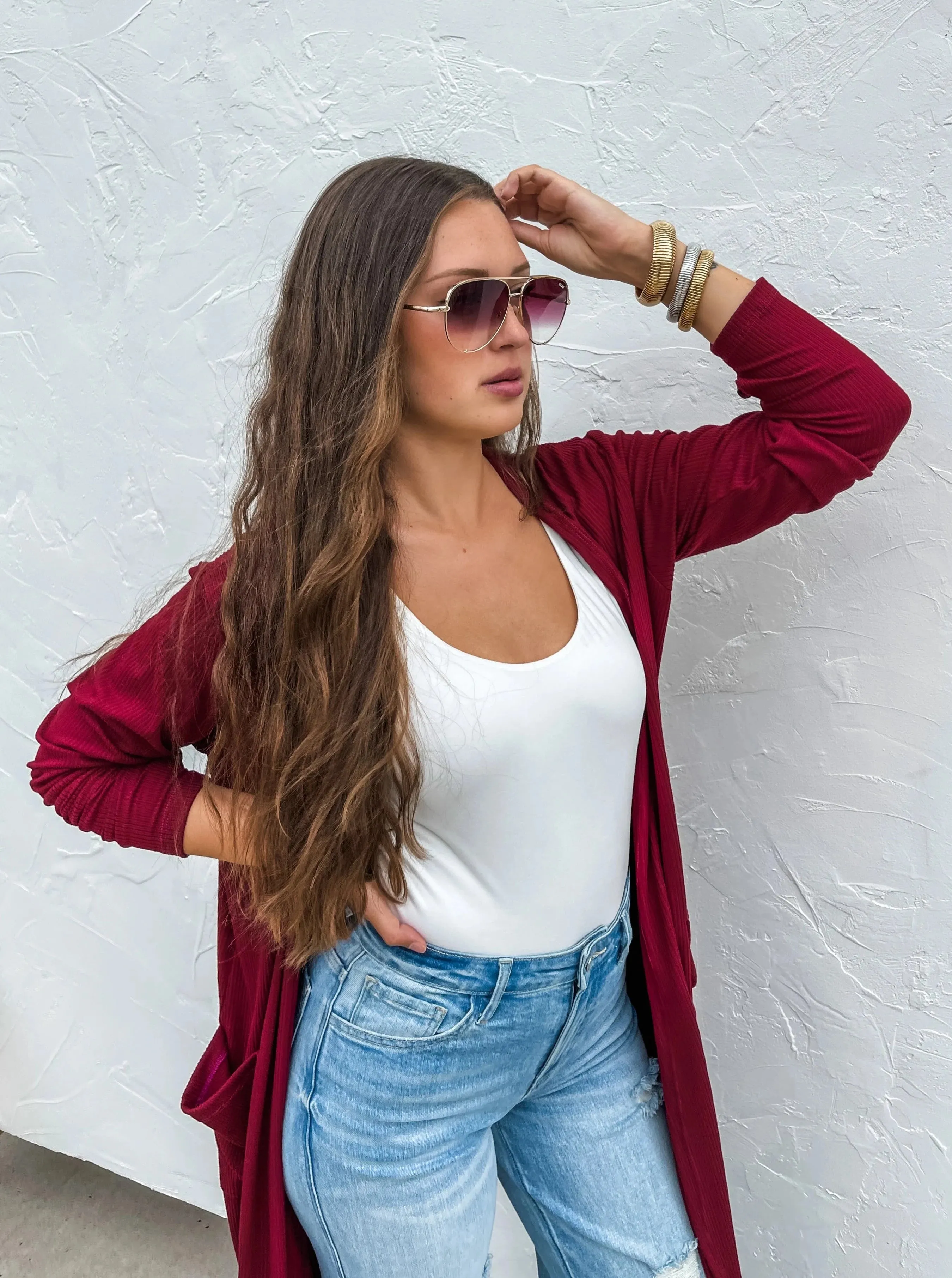 Blakeley Sierra Cardigan - Burgundy/Wine