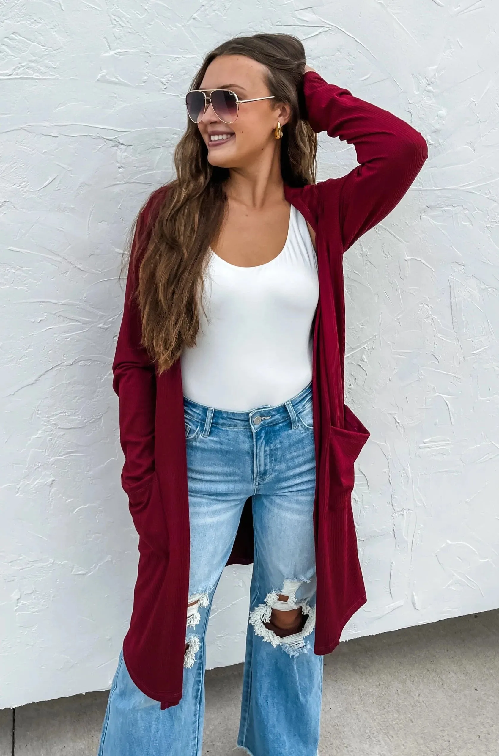 Blakeley Sierra Cardigan - Burgundy/Wine