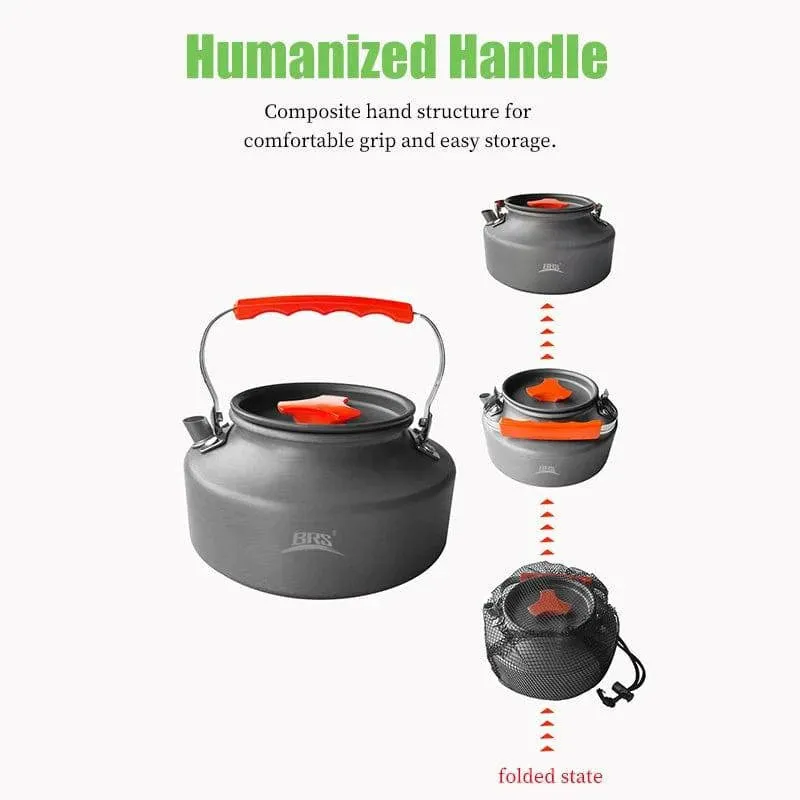 BRS-TS10 Outdoor Teapot Hard Aluminum Oxide Camping Light Durable Portable Outdoor Kettle