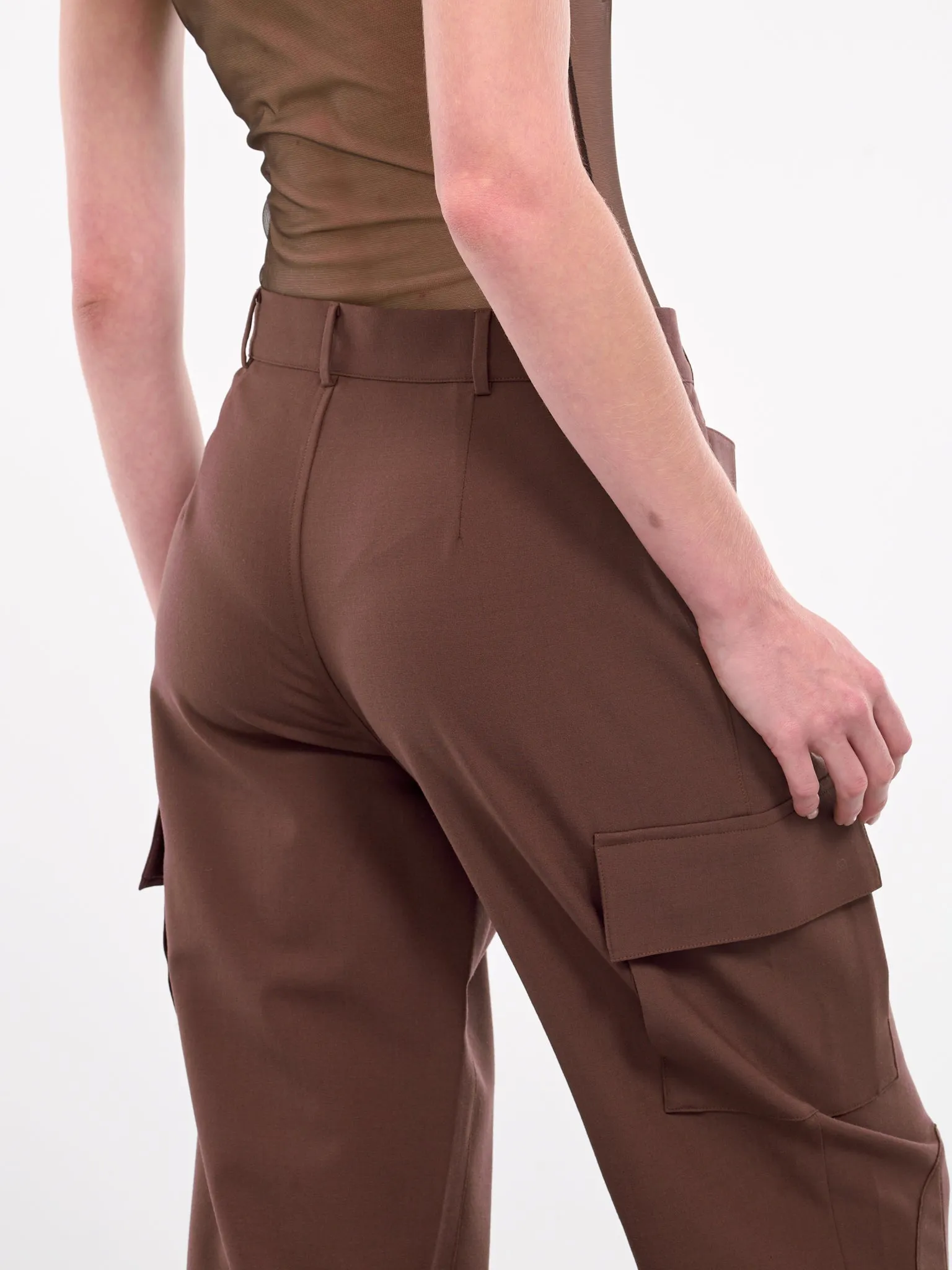 Cargo Tailored Trousers (TRS058-CHOCOLATE)