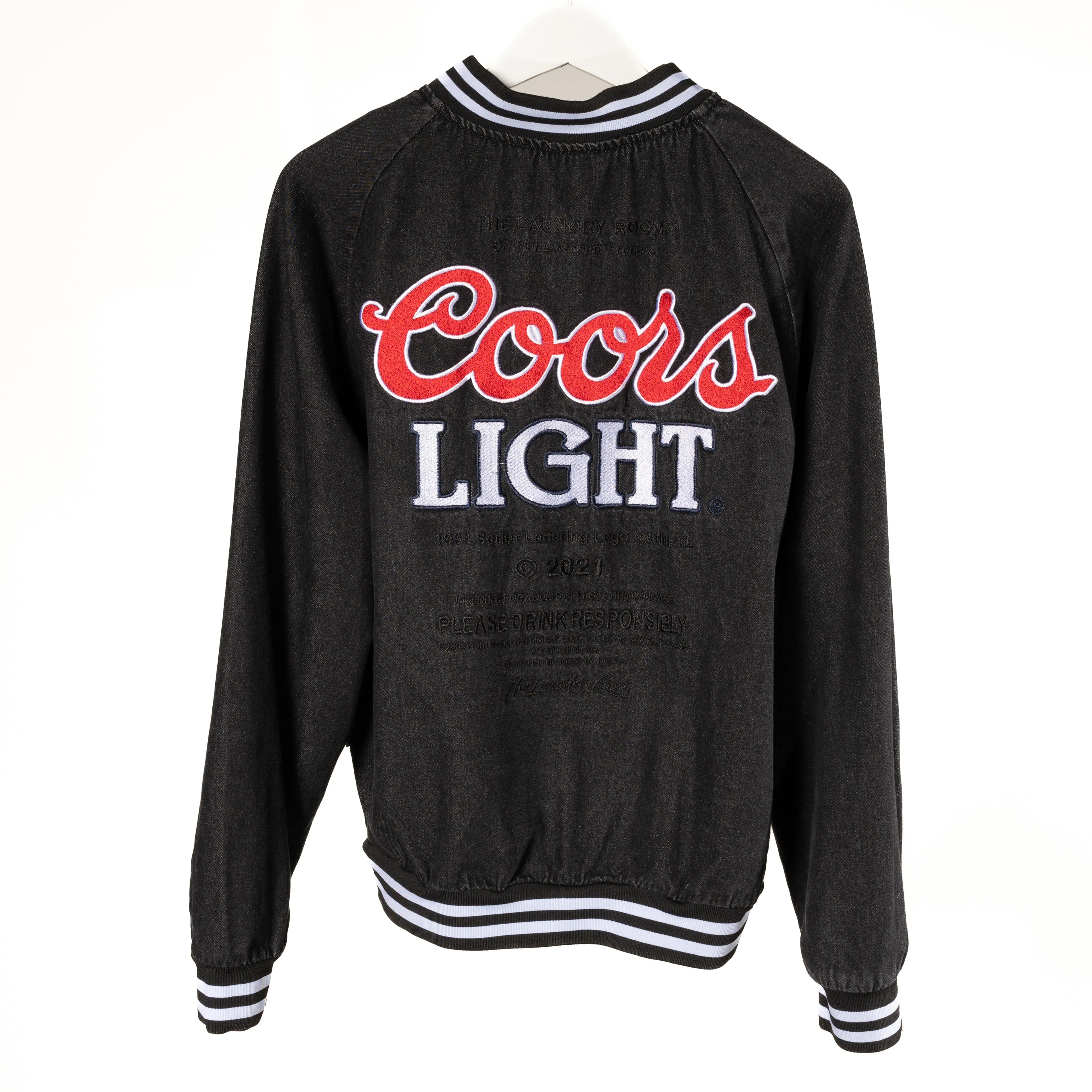 Coors Light Official Tm - Stadium Denim Jacket - Washed Black Denim