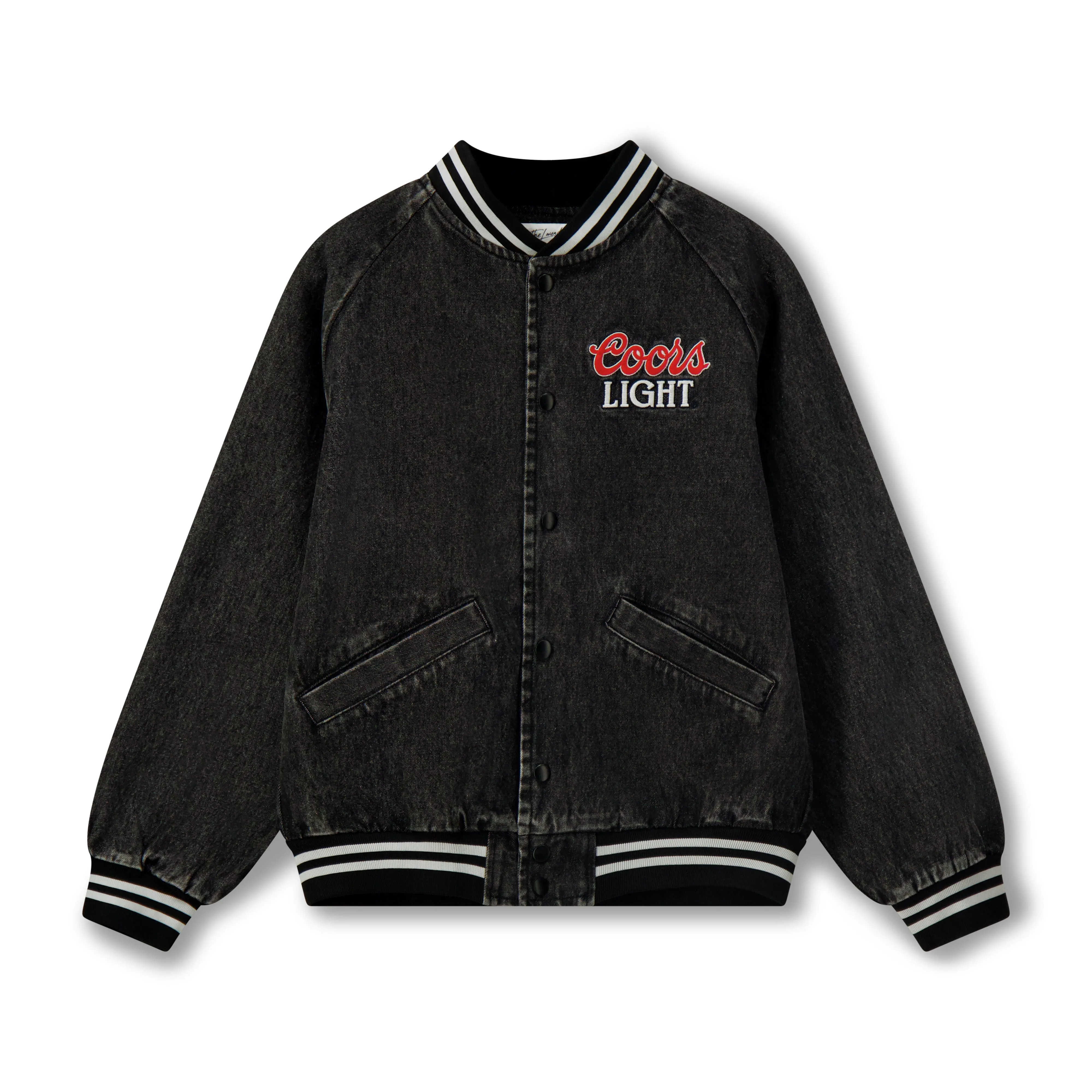 Coors Light Official Tm - Stadium Denim Jacket - Washed Black Denim