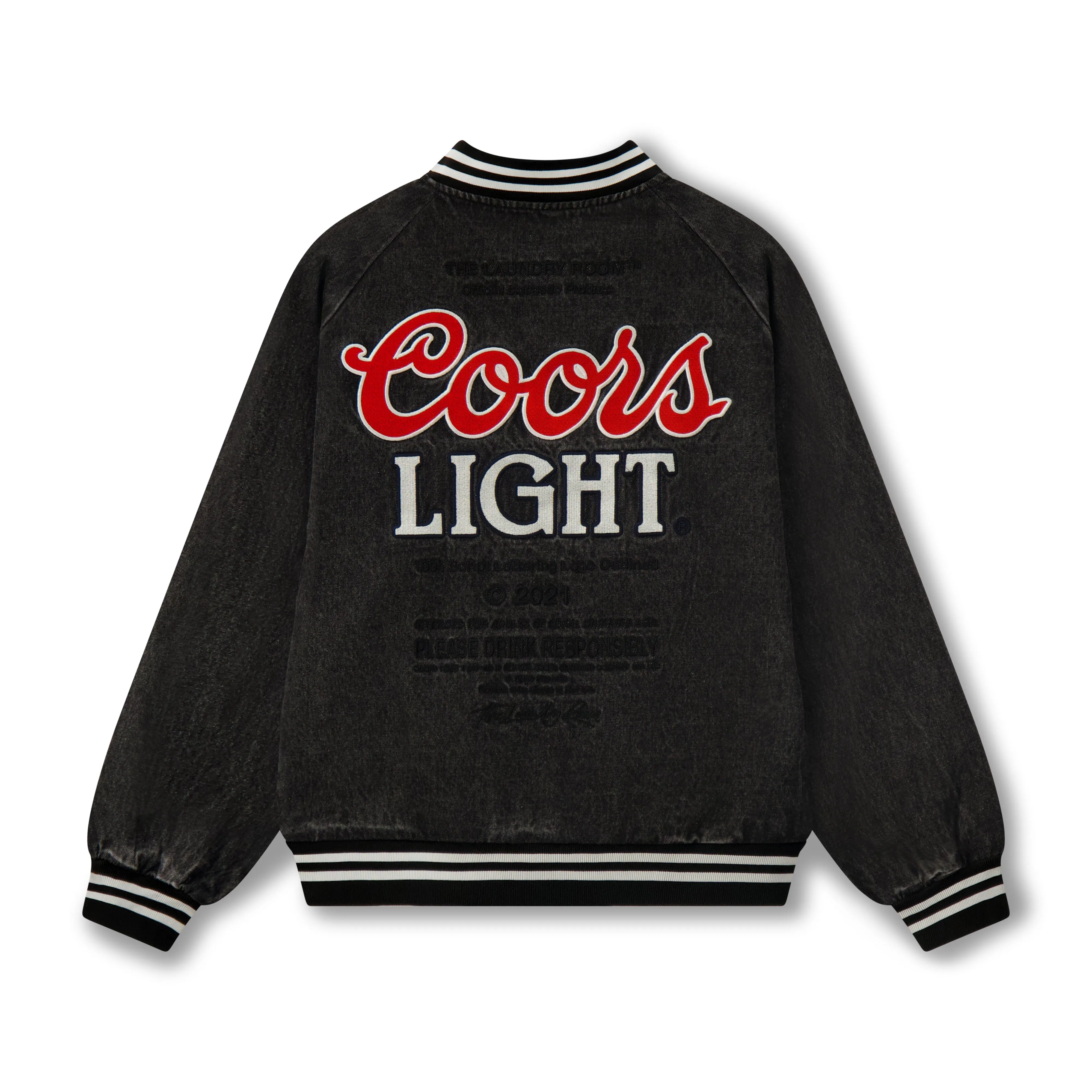 Coors Light Official Tm - Stadium Denim Jacket - Washed Black Denim