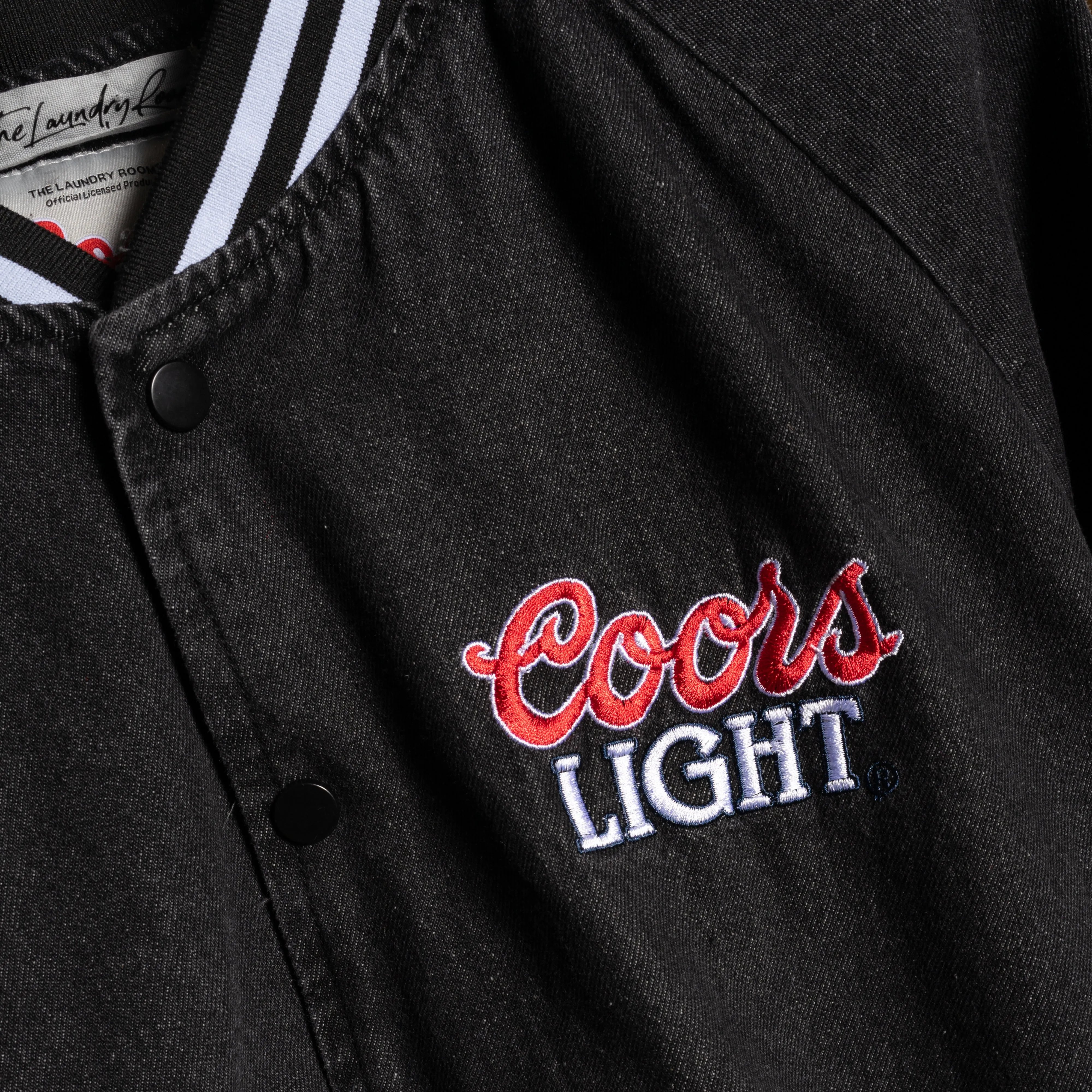 Coors Light Official Tm - Stadium Denim Jacket - Washed Black Denim