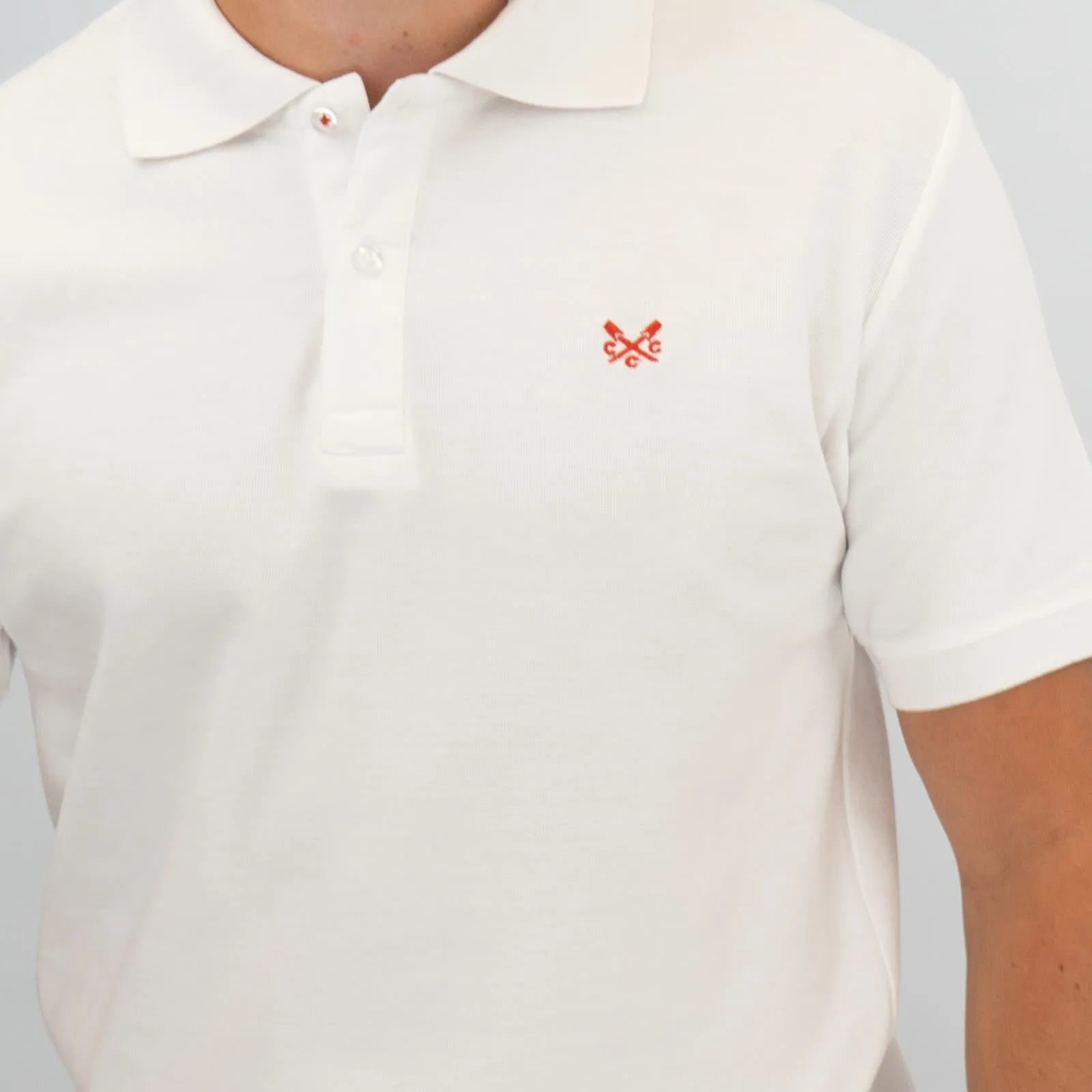 Crew Clothing Company Lightweight Polo Shirt White