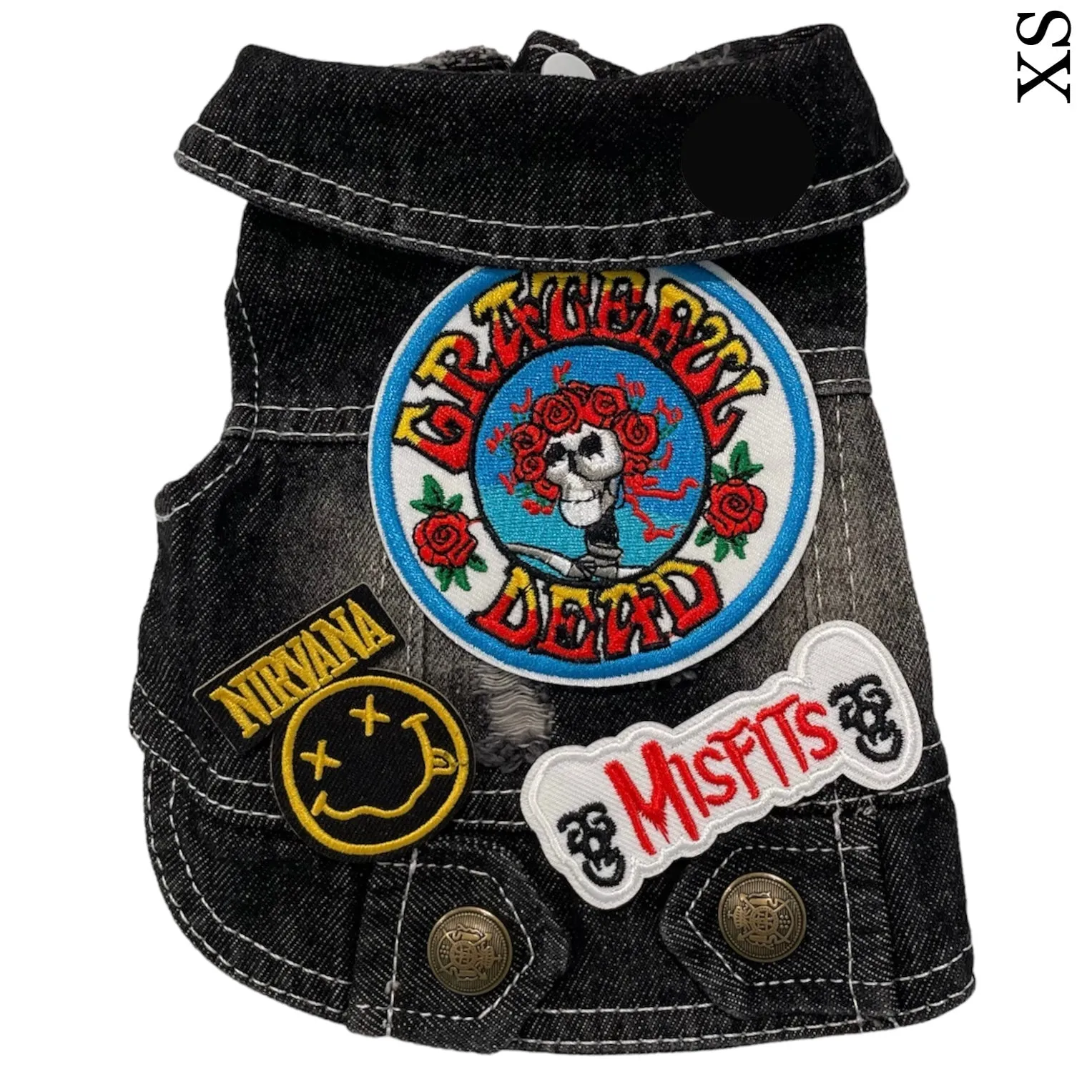 Denim Rocker Vest - GRATEFUL DEAD