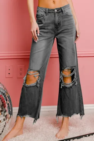 Distressed Wide Leg Vintage Pants