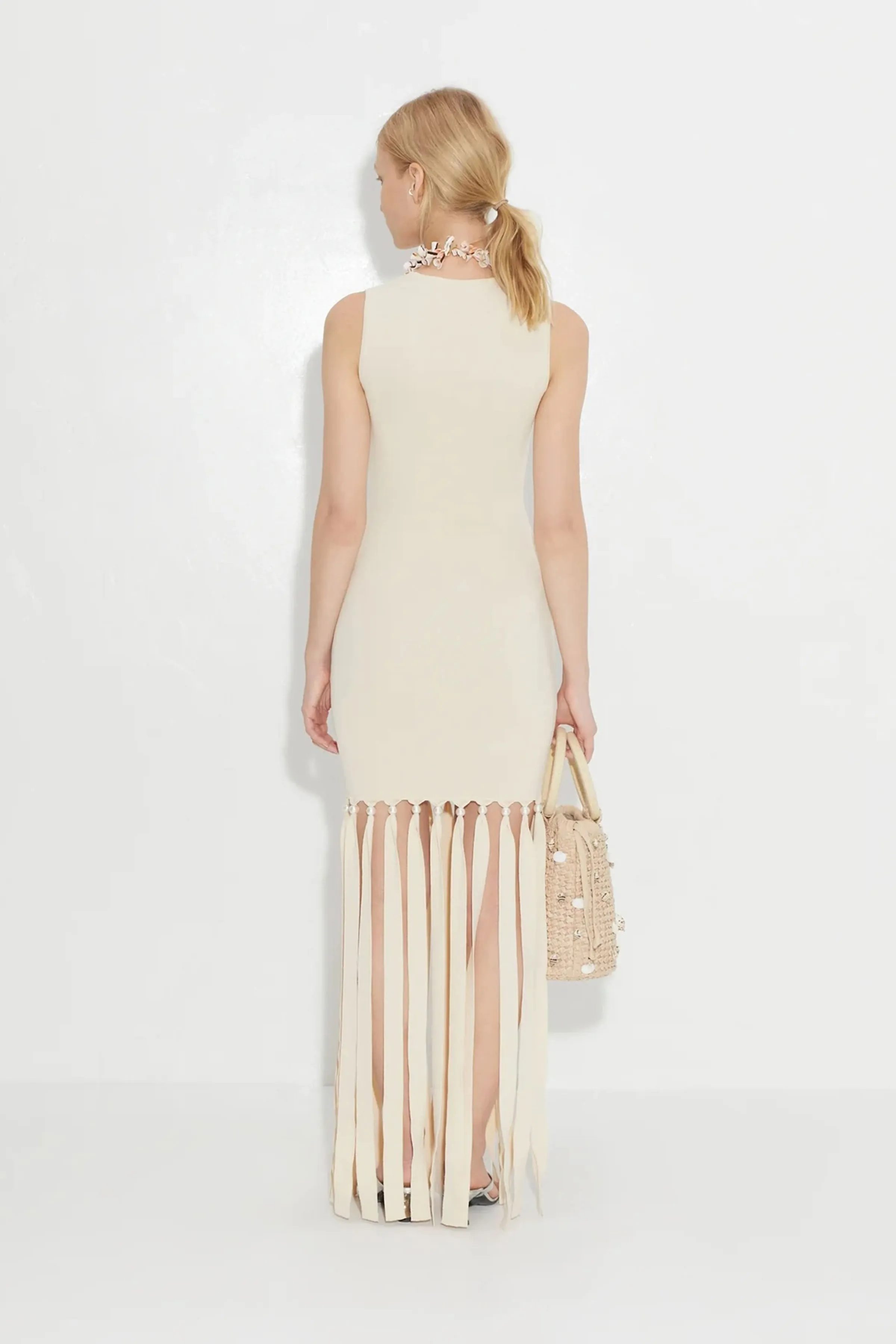 Eclisse Sleeveless Dress (Ivory)