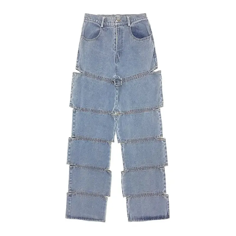 Fashion Multi-Pocket Denim Jean Pants