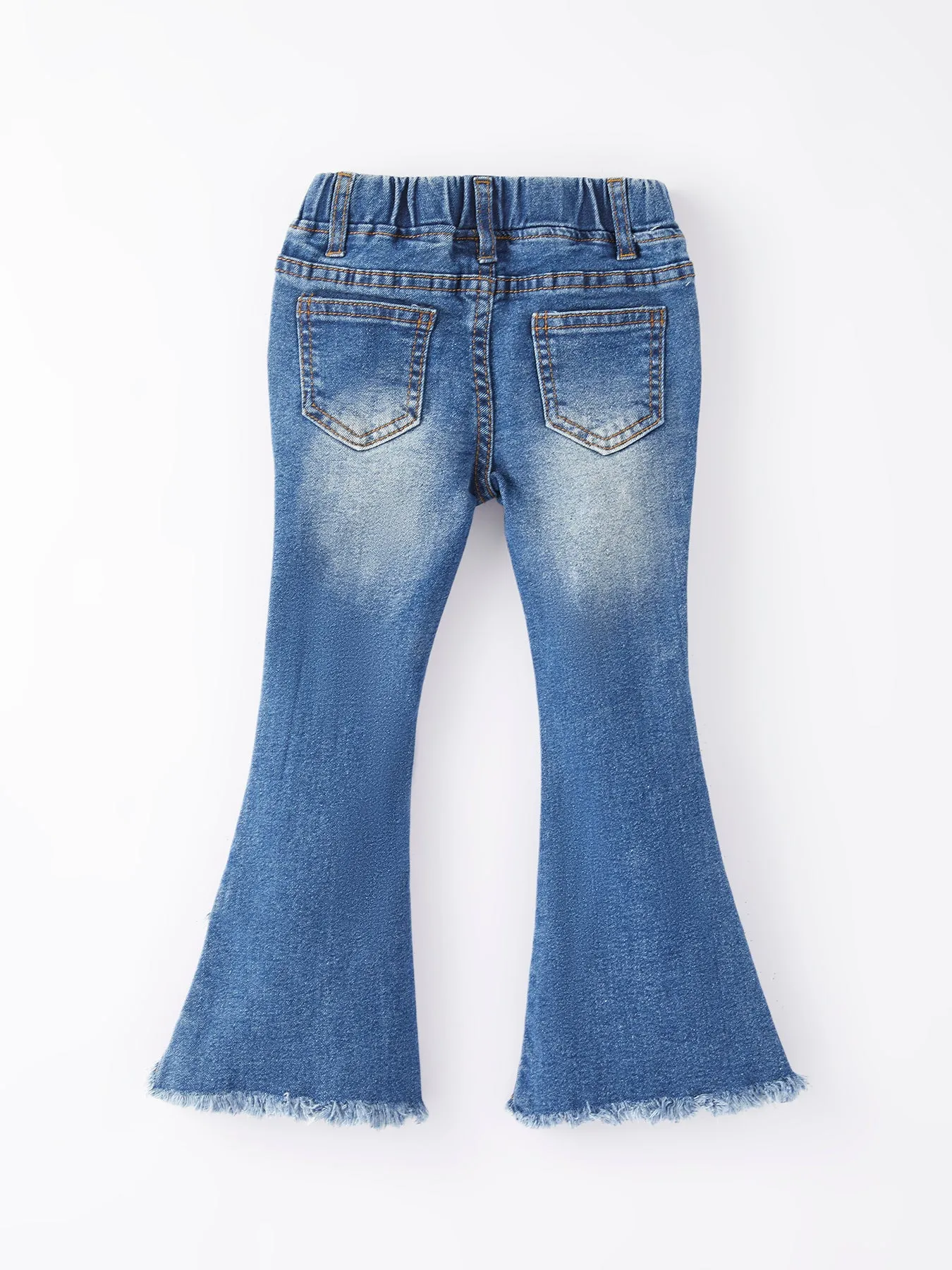 Girls Blue Denim Bell Denim Pants