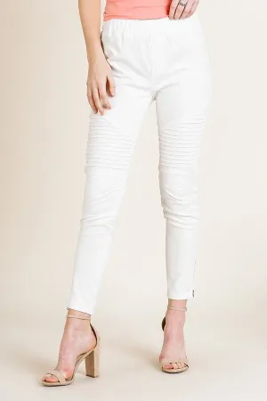 High Waist Skinny Moto Pant