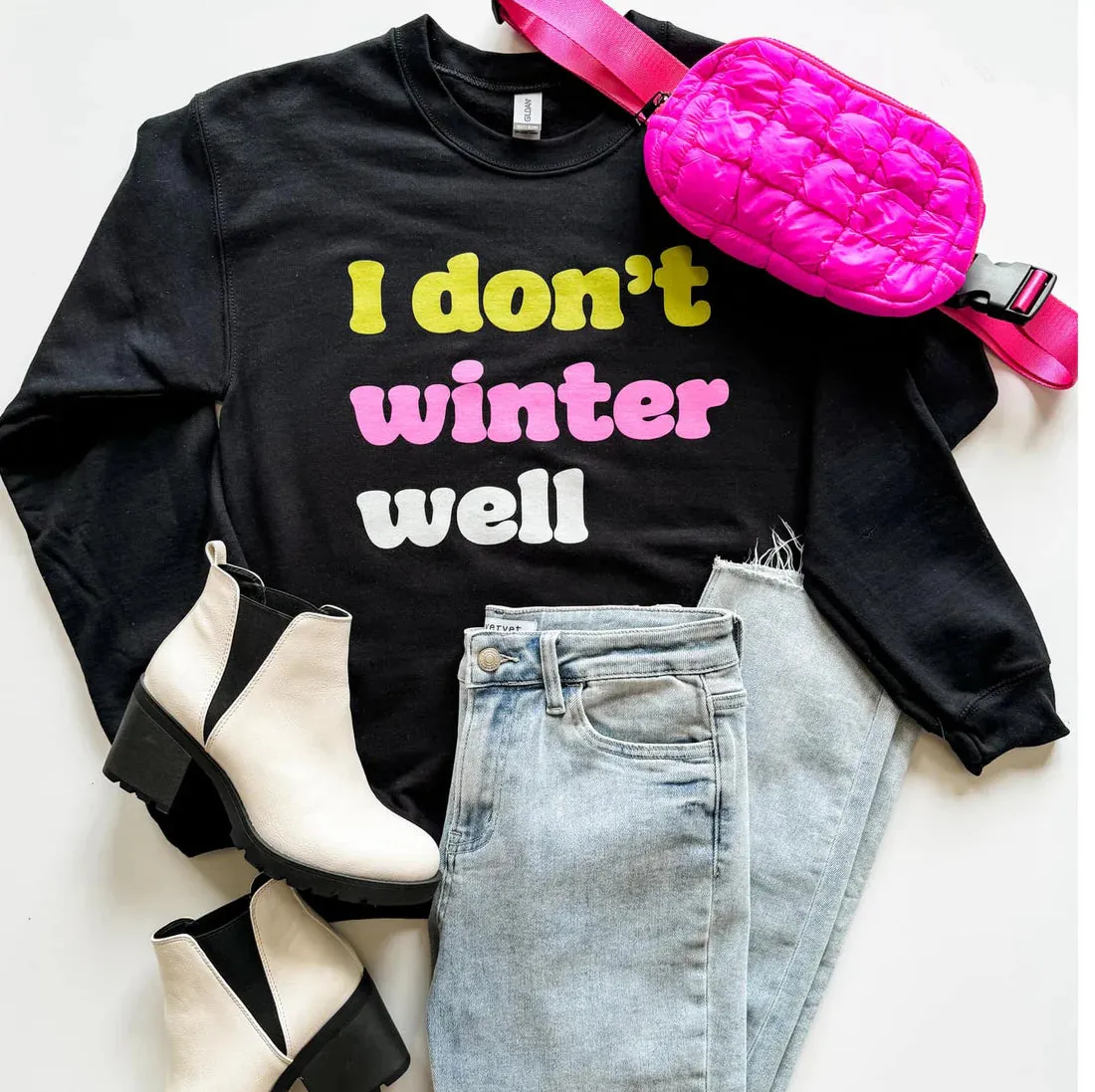 I Don’t Winter Well Graphic Sweatshirt in Black