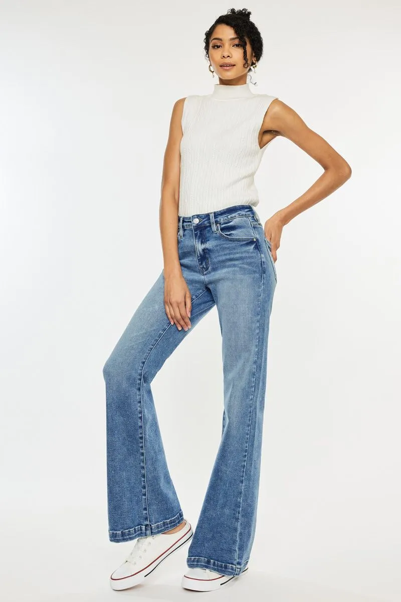 Kancan - Avonlea High Rise Wide Leg Flare Jeans - ESSENTIAL, KC20024