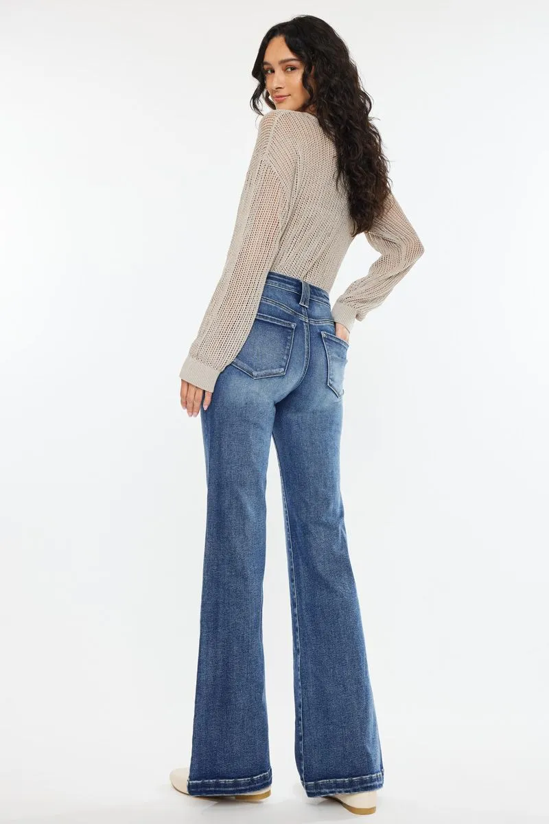 Kancan - Avonlea High Rise Wide Leg Flare Jeans - ESSENTIAL, KC20024