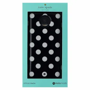 Kate Spade Style Pack Mod for Motorola Moto Z / Moto Z Force - Black/White Dots