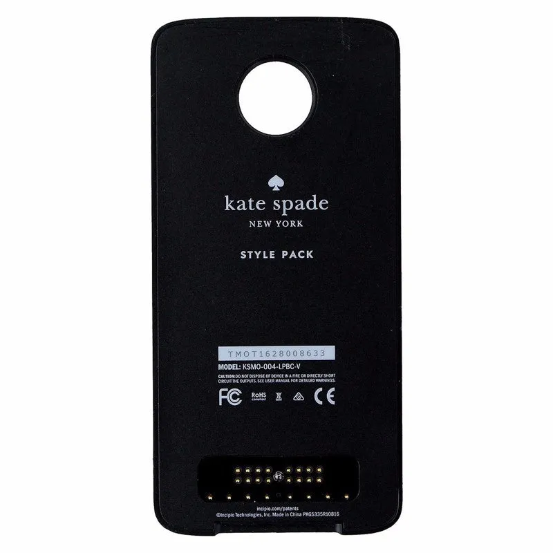 Kate Spade Style Pack Mod for Motorola Moto Z / Moto Z Force - Black/White Dots