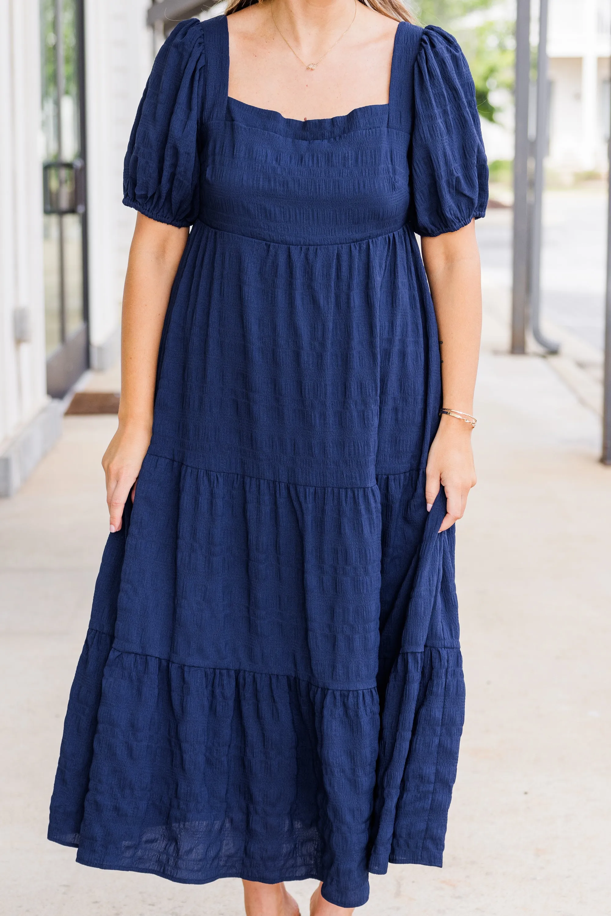 Let's Get Away Dress, Navy