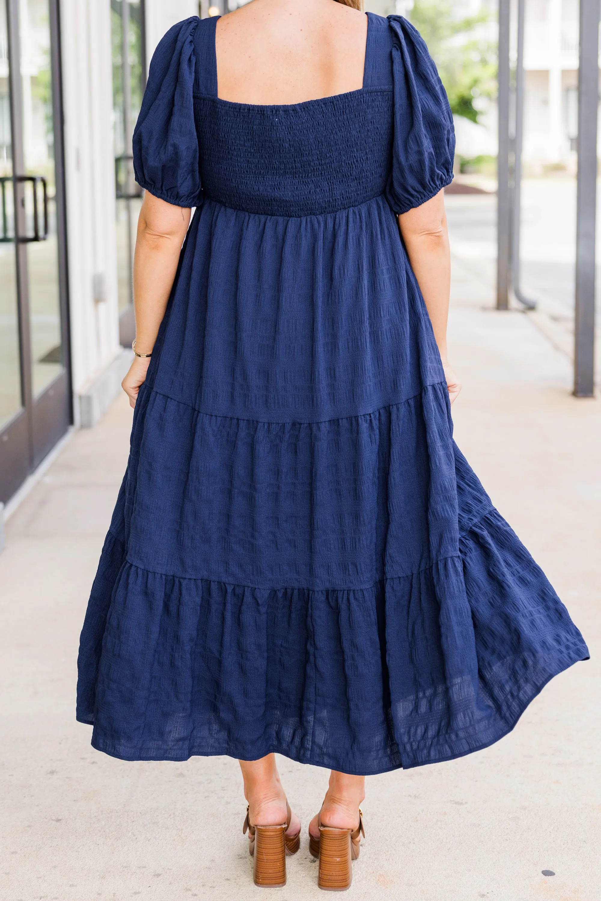 Let's Get Away Dress, Navy