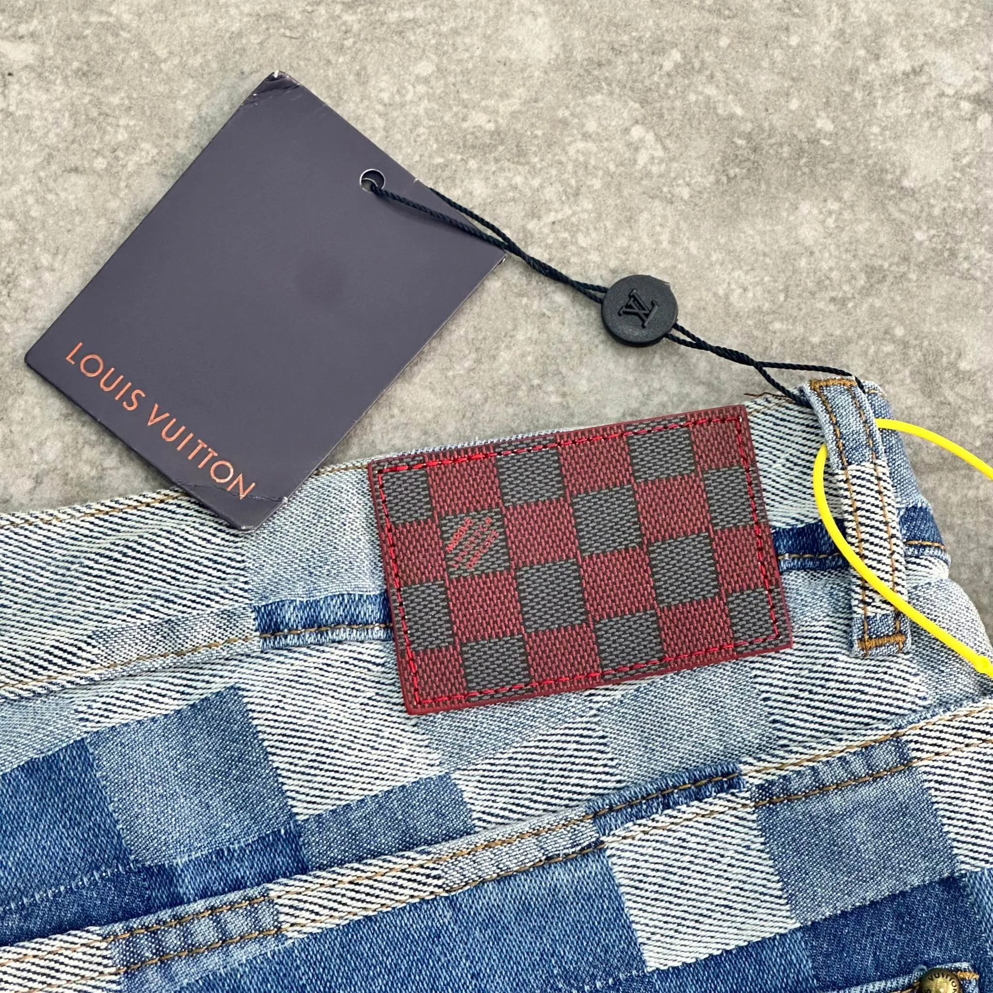 Louis V Damier Denim Skate Pants