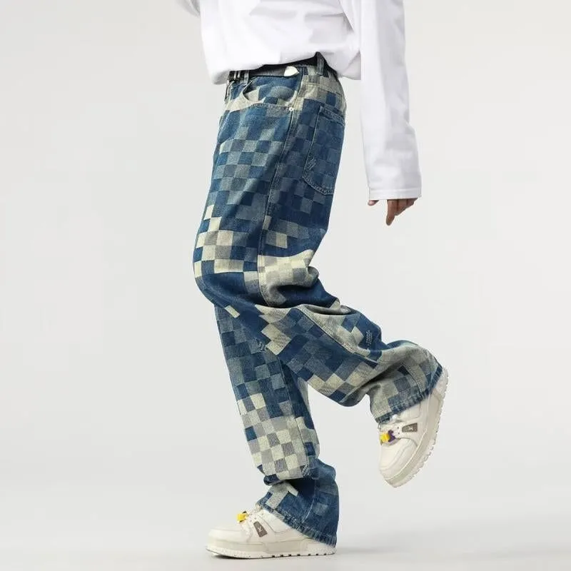 Louis V Damier Denim Skate Pants