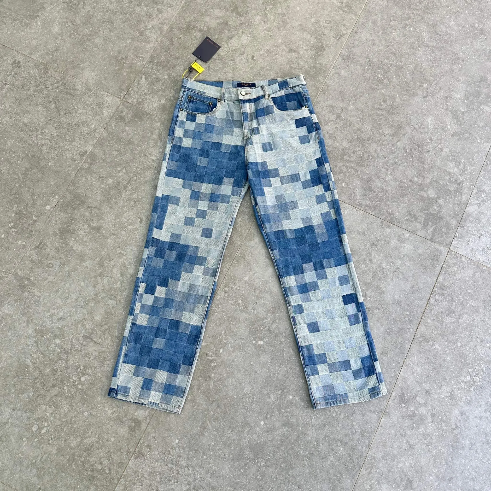 Louis V Damier Denim Skate Pants