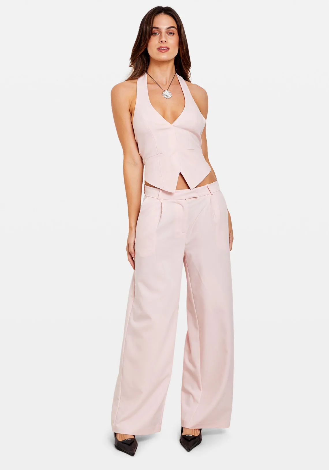 LOW RISE SUIT PANT BUBBLEGUM