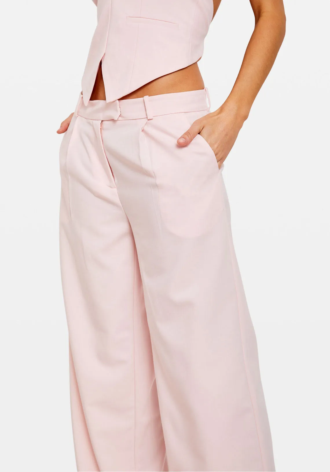 LOW RISE SUIT PANT BUBBLEGUM