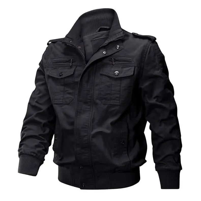 Men's Tactical Winter Bomber Jacket for Outdoor Activities and Airsoft