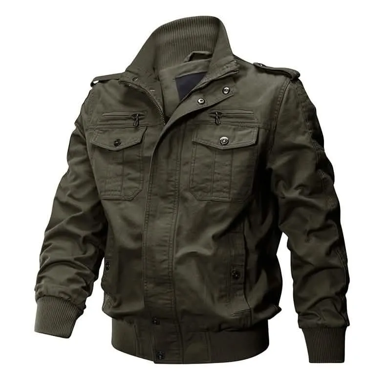 Men's Tactical Winter Bomber Jacket for Outdoor Activities and Airsoft