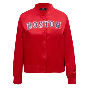 MLB BOSTON RED SOX CLASSIC WOMEN'S SATIN JACKET (RED)