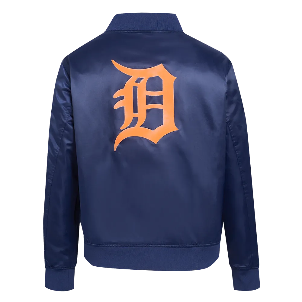 MLB DETROIT TIGERS CLASSIC WOMEN'S SATIN JACKET (MIDNIGHT NAVY)