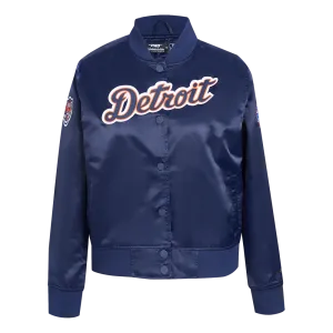 MLB DETROIT TIGERS CLASSIC WOMEN'S SATIN JACKET (MIDNIGHT NAVY)