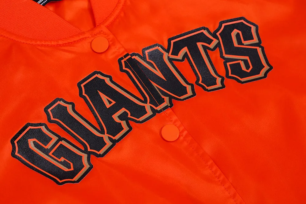 MLB SAN FRANCISCO GIANTS CLASSIC WOMEN'S SATIN JACKET (ORANGE)