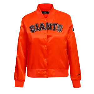 MLB SAN FRANCISCO GIANTS CLASSIC WOMEN'S SATIN JACKET (ORANGE)