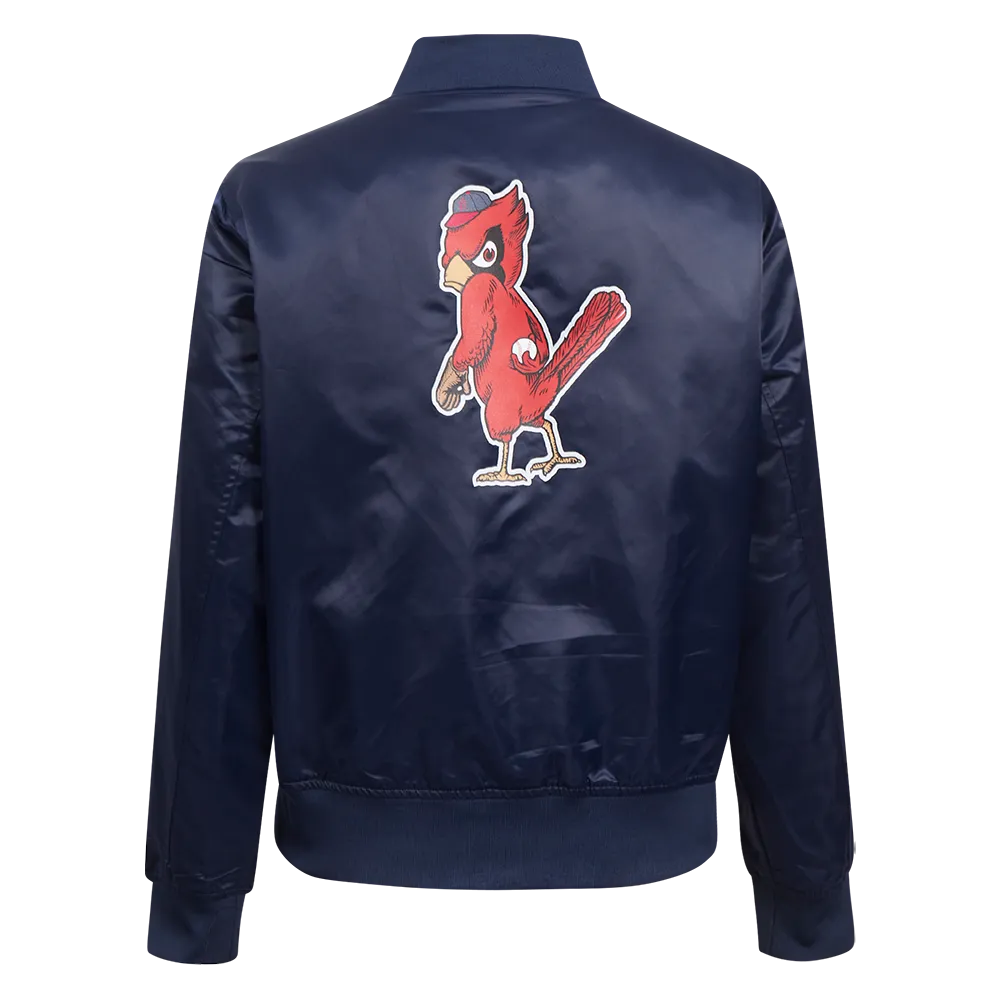 MLB ST. LOUIS CARDINALS CLASSIC WOMEN'S SATIN JACKET (MIDNIGHT NAVY)