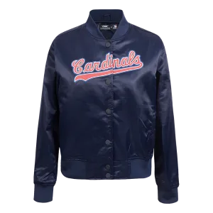 MLB ST. LOUIS CARDINALS CLASSIC WOMEN'S SATIN JACKET (MIDNIGHT NAVY)