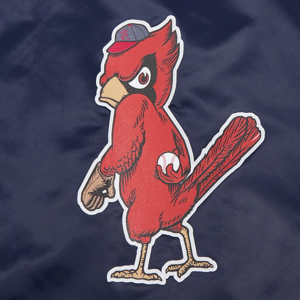 MLB ST. LOUIS CARDINALS CLASSIC WOMEN'S SATIN JACKET (MIDNIGHT NAVY)