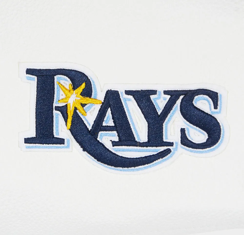 MLB TAMPA BAY RAYS CLASSIC WOMEN'S WOOL VARSITY JACKET (MIDNIGHT NAVY/WHITE)