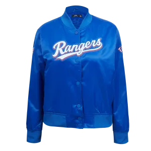 MLB TEXAS RANGERS CLASSIC WOMEN'S SATIN JACKET (ROYAL BLUE)