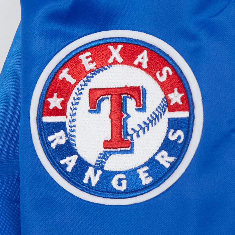 MLB TEXAS RANGERS CLASSIC WOMEN'S SATIN JACKET (ROYAL BLUE)