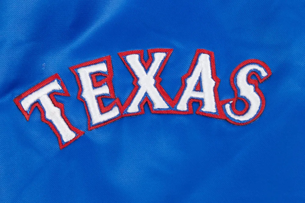 MLB TEXAS RANGERS CLASSIC WOMEN'S SATIN JACKET (ROYAL BLUE)