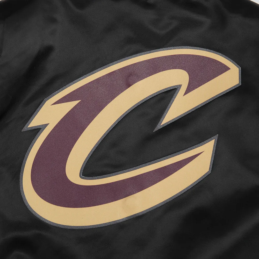 NBA CLEVELAND CAVALIERS CLASSIC WOMEN'S SATIN JACKET (BLACK)