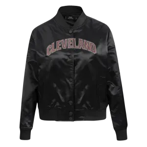 NBA CLEVELAND CAVALIERS CLASSIC WOMEN'S SATIN JACKET (BLACK)