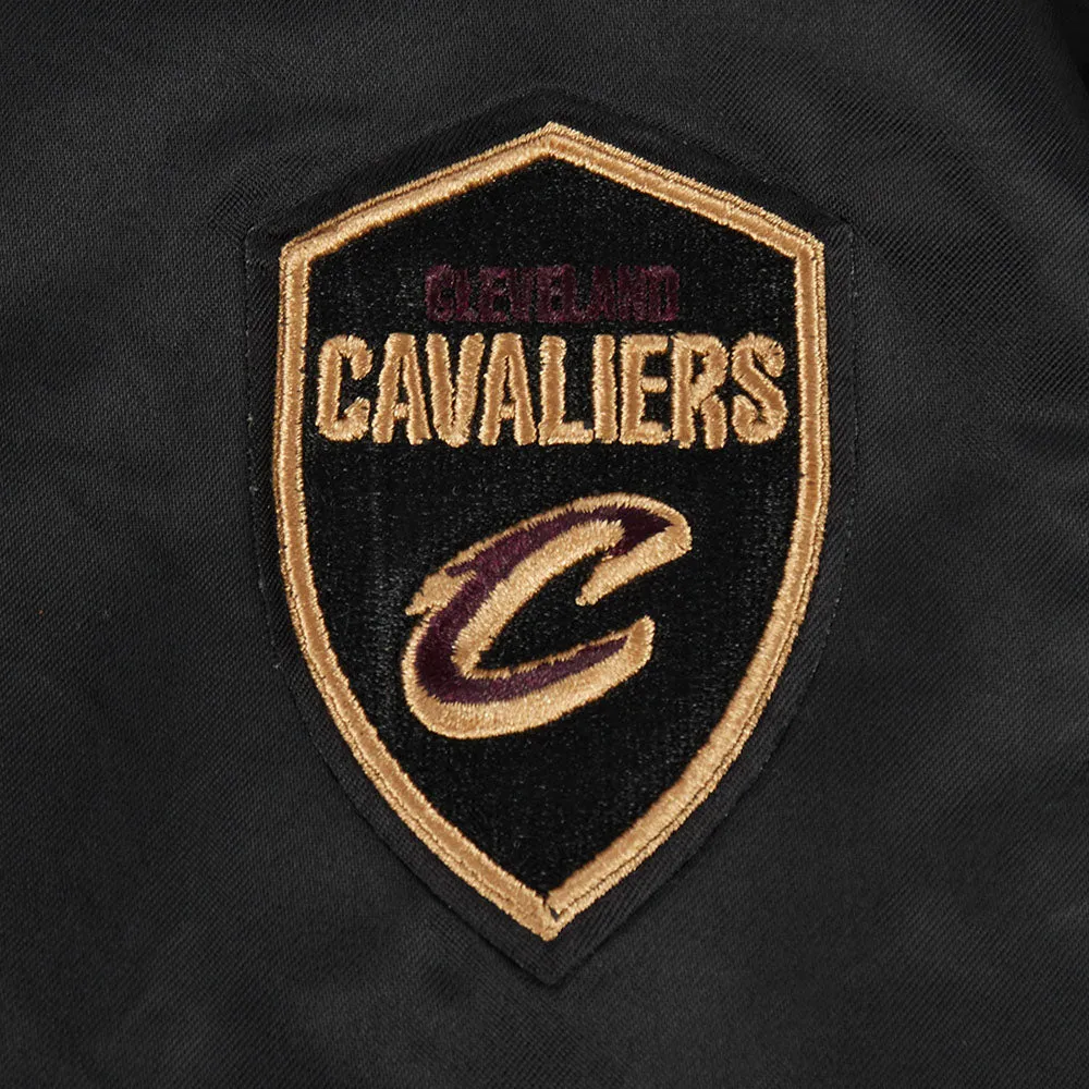 NBA CLEVELAND CAVALIERS CLASSIC WOMEN'S SATIN JACKET (BLACK)