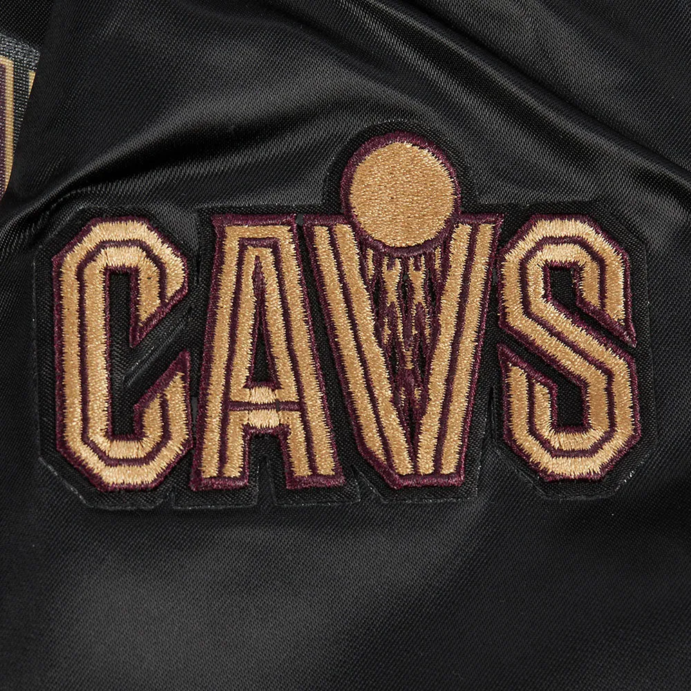 NBA CLEVELAND CAVALIERS CLASSIC WOMEN'S SATIN JACKET (BLACK)