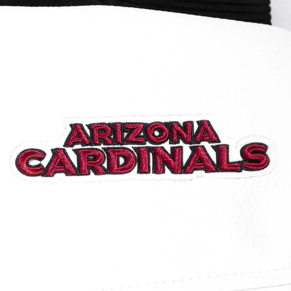 NFL ARIZONA CARDINALS CLASSIC WOMEN'S WOOL VARSITY JACKET (BLACK/WHITE)