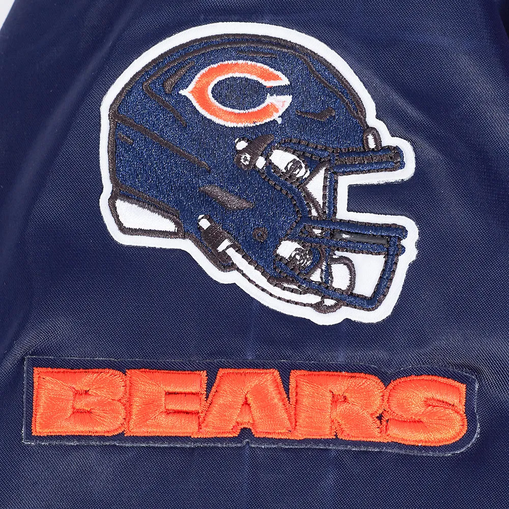 NFL CHICAGO BEARS CLASSIC WOMEN'S SATIN JACKET (MIDNIGHT NAVY)